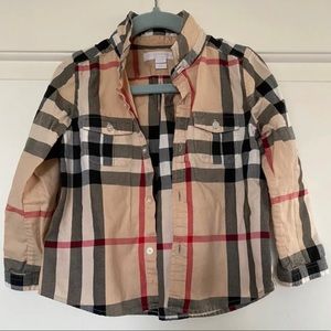 Burberry plaid long sleeve